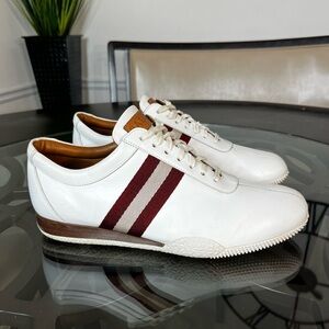 BALLY Frenz White Leather Sneakers Men’s Sz 10 US